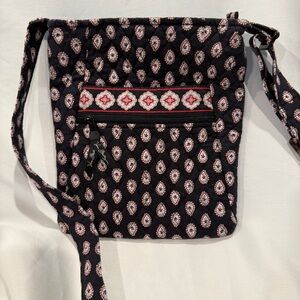 Vera Bradley Hipster Crossbody in Vintage Classic Black Pattern